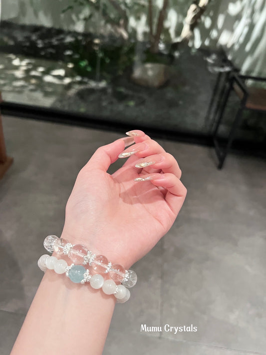 Aurora Glow Crystal Bracelet – Handmade Gemstone Elegance