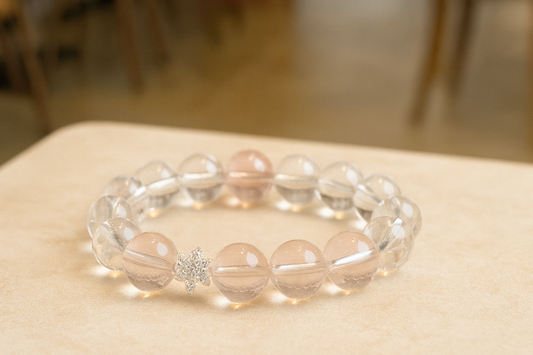 ✨ Clear Quartz Crystal Bracelet – Handmade White Crystal Healing Jewelry